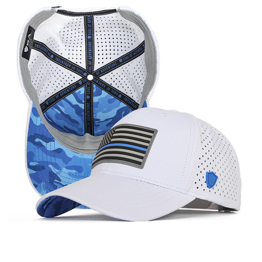 Special Edition Performance Snapback | Blue Line | White