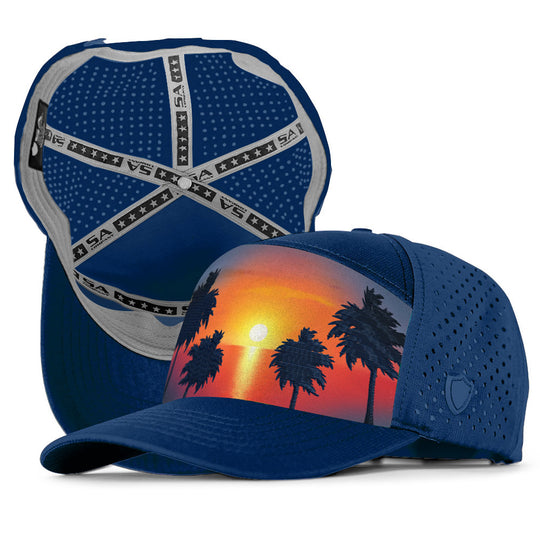 Performance Snapback | Sunset Citrus | Dark Blue