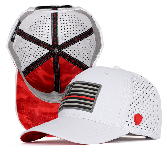 Special Edition Performance Snapback | Red Line | White