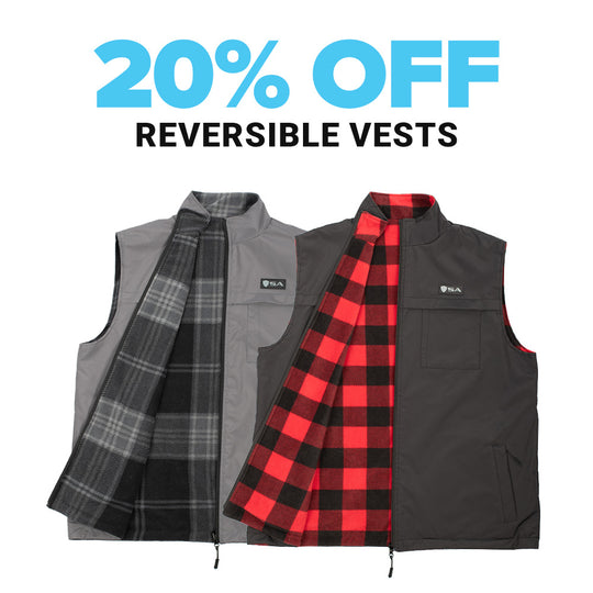 20% OFF REVERSIBLE VESTS