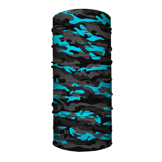 Kids Shields  | Aqua Military Blackout Camo