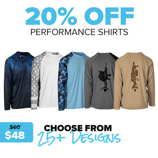 20% OFF PERFORMANCE SHIRTS