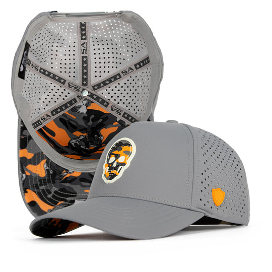 Special Edition Performance Snapback | Skull Orange Military Camo | Grey