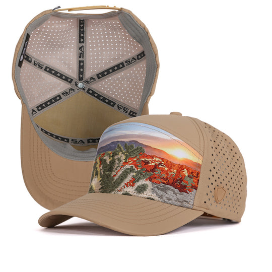 Performance Snapback | Cacti Bloom | Light Khaki