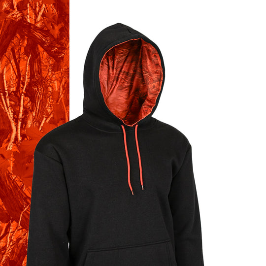 Classic Lined Hoodie | SA Forest Camo-High Vis Orange | Black