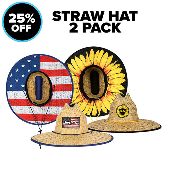 2 STRAW HATS FOR $60