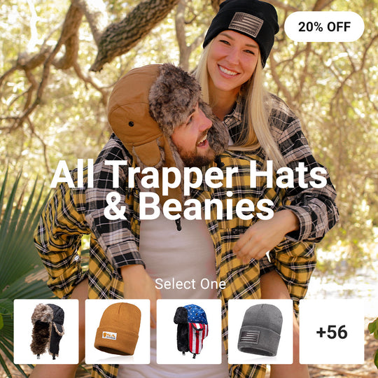 ALL TRAPPER HATS AND BEANIES 20% OFF