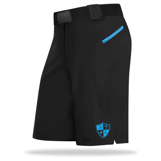 Performance Shorts | Solid Black | Blue SA Shield