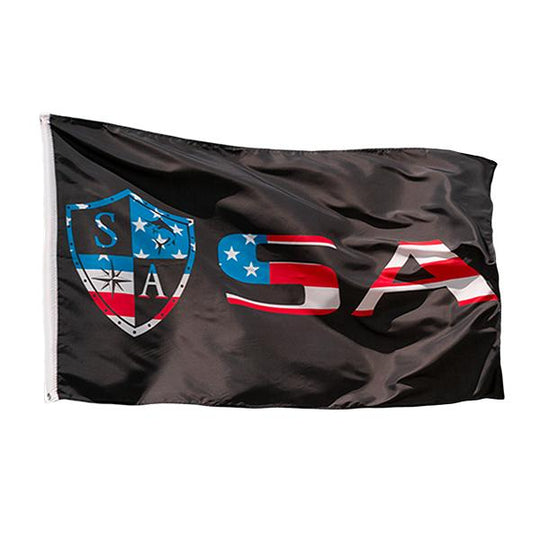 SA Flag | Black | American Flag | Shield Logo