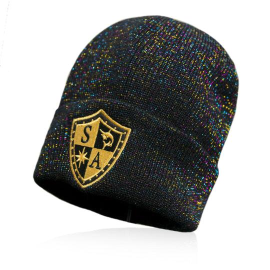 SA Beanie | Black Rainbow Shimmer