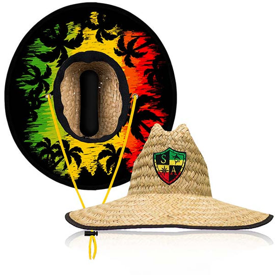 Under Brim Straw Hat | Rasta