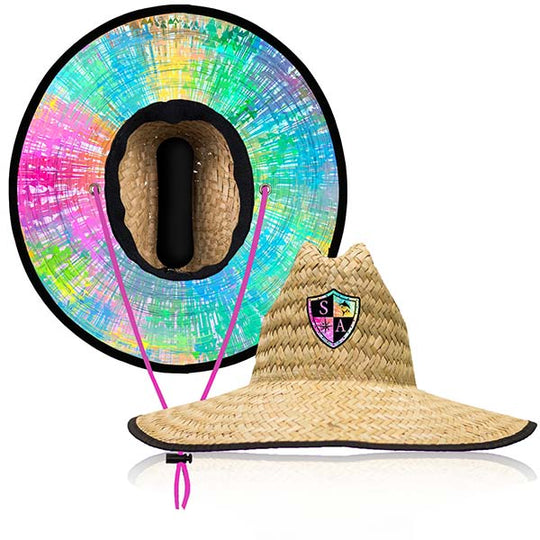 Under Brim Straw Hat | Rainbow Spiral