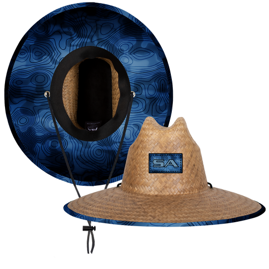 Palms Under Brim Straw Hat | Underwater Topography