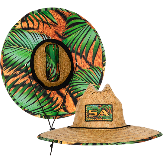 Under Brim Straw Hat | Tiger Palms 2.0