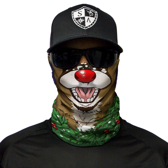 Face Shields ﻿| Reindeer Wreath