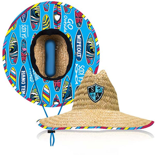 Kids Under Brim Straw Hat | Surfboards