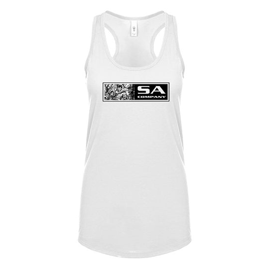 Racerback Tank | White | Tidal Waves Fade