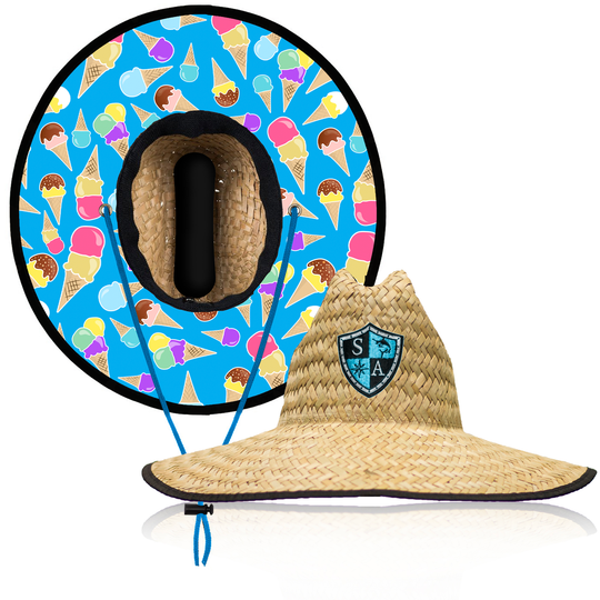 Kids Under Brim Straw Hat | Ice Cream