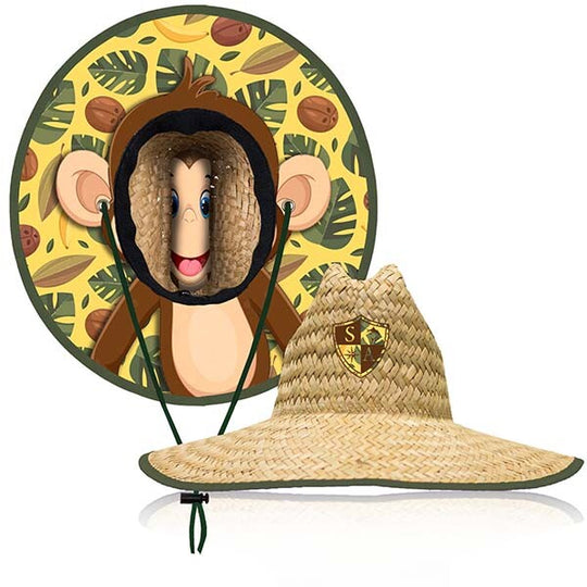 Kids Under Brim Straw Hat | Monkey
